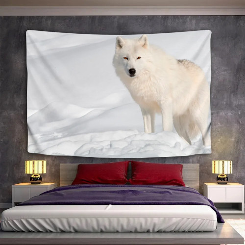 Arctic Wolf Tapestry