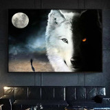 Yin Yang Wolf Painting Art