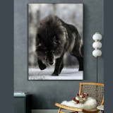 Black Wolf Painting Art