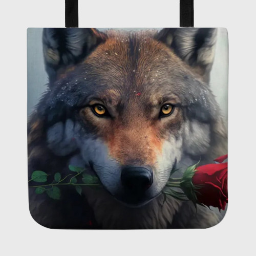 Rose Wolf Tote Bag