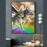 Wolf With Wings Painting Art