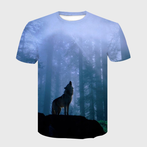 Howling Wolf In Forest T-Shirt