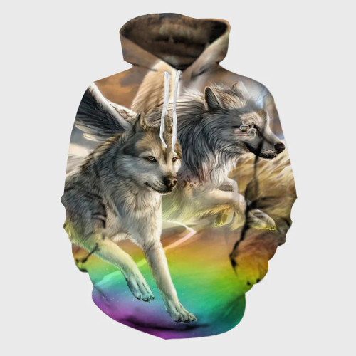 Wolf With Wings Hoodie