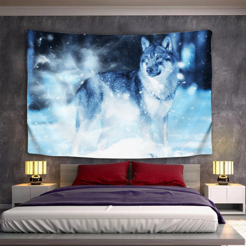 Wolf Art Tapestry