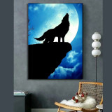 Mountain Wolf Howling Painting Art