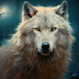 Arctic Wolf Painting Art