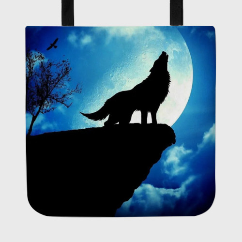 Mountain Wolf Howling Tote Bag