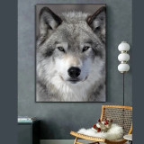 Gray Wolf Painting Art