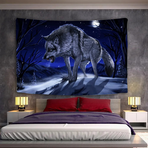 Anime Wolf Tapestry