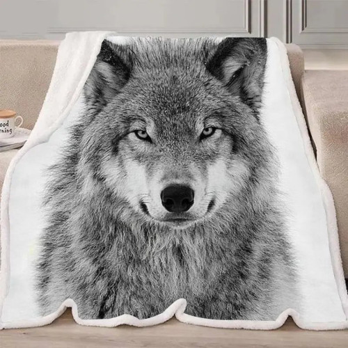 Wolf Portrait Blanket
