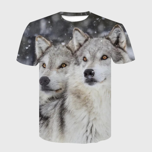 Snow Wolf Couples T-Shirt