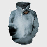 Half Wolf Face Hoodie