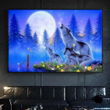 Wolf Family Painting Art