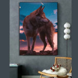 Red Wolf Painting Art