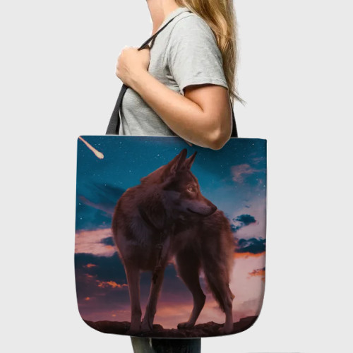 Red Wolf Tote Bag