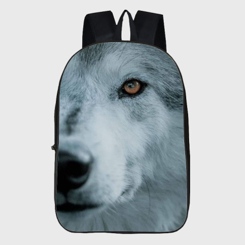 Half Wolf Face Backpack