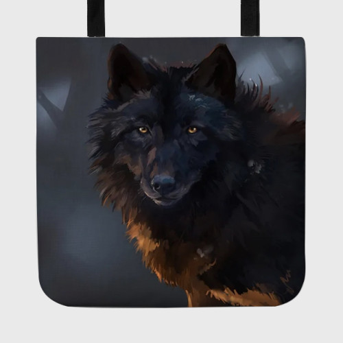 Anime Black Wolf Tote Bag