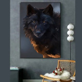 Anime Black Wolf Painting Art