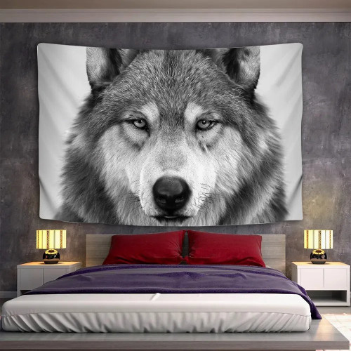 Wolf Portrait Tapestry