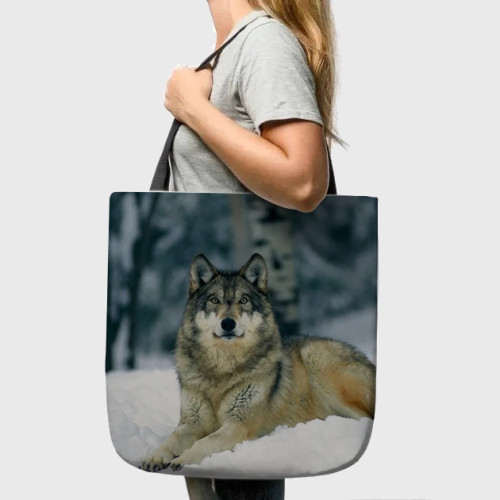 Gray Wolf Tote Bag