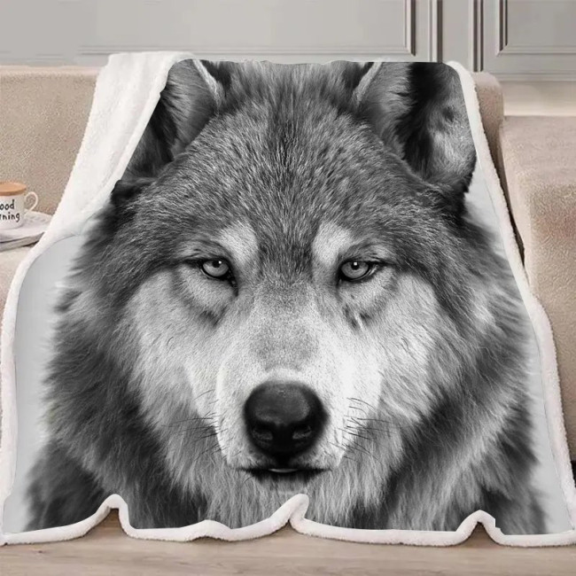 Wolf Portrait Blanket