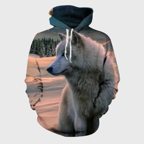 Wolf And Moon Hoodie