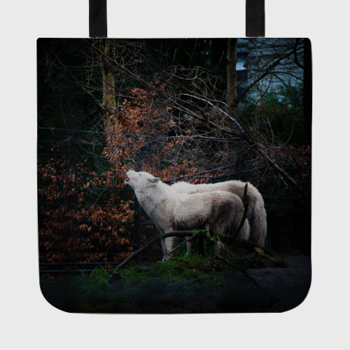 Forest Howling Wolf Tote Bag