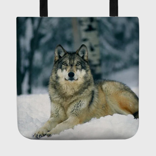 Gray Wolf Tote Bag