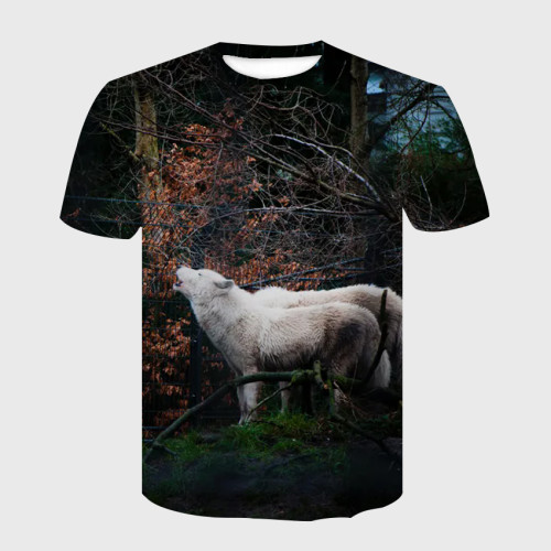 Forest Howling Wolf T-Shirt