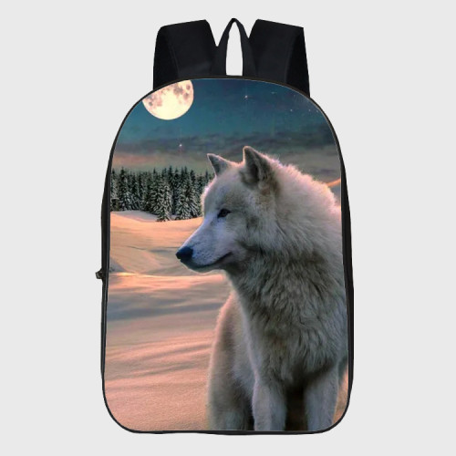 Wolf And Moon Backpack