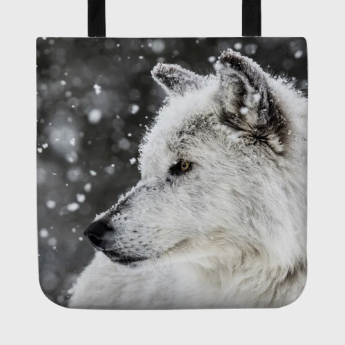 Snow Wolf Tote Bag