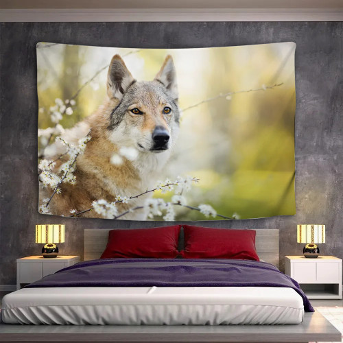 Wolf Dog Tapestry