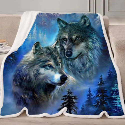 Mountain Wolves Blanket