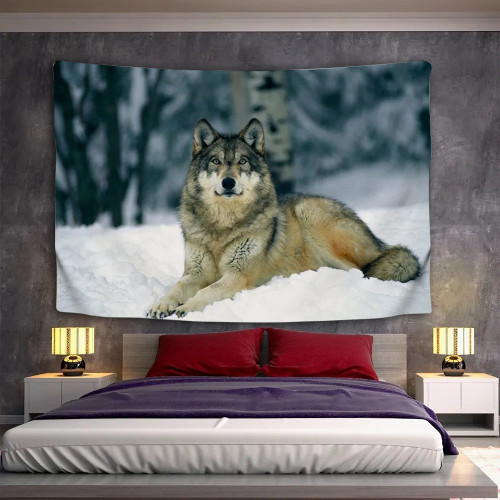 Gray Wolf Tapestry