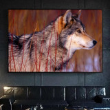 Red Wolf Painting Art