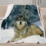 Gray Wolf Blanket