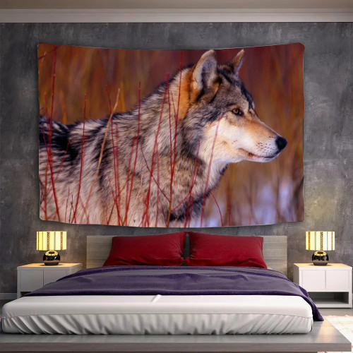 Red Wolf Tapestry