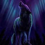 Howling Wolf Painting Art