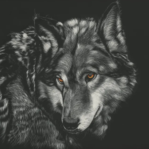 Wolf Drawing T-Shirt