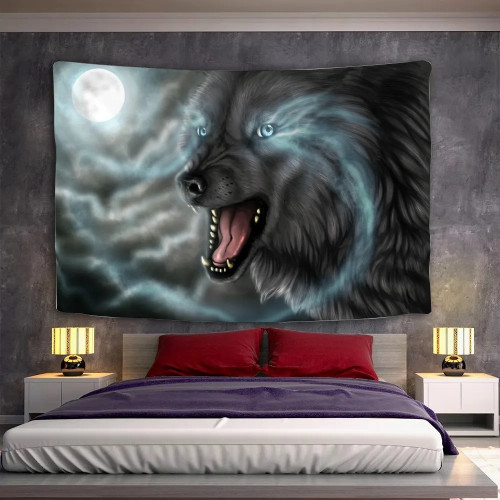 Angry Wolf Tapestry