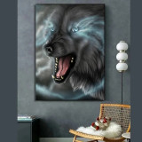 Angry Wolf Painting Art