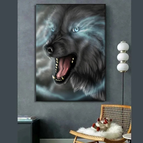 Angry Wolf Wall Art