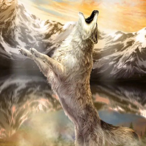 Howling Wolf Painting Art