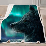 Galaxy Wolf Blanket