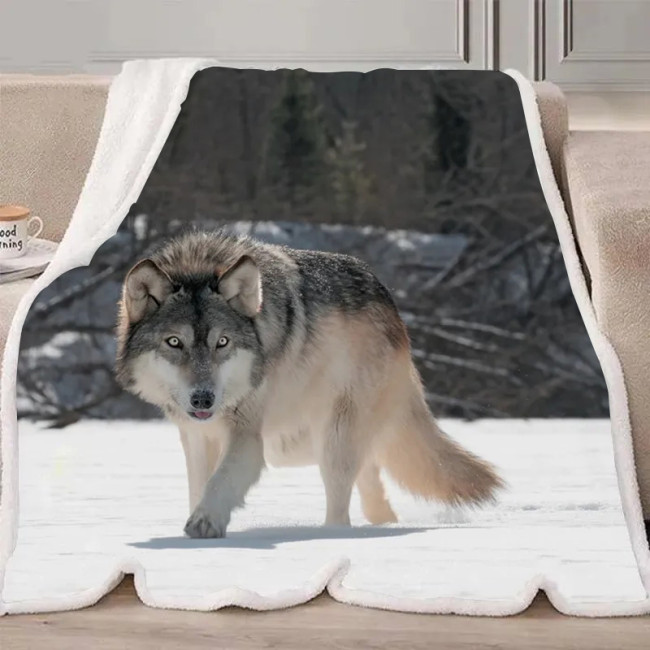 Grey Wolf Blanket