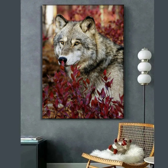 Autumn Wolf Painting Art