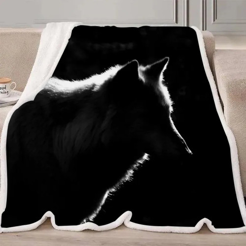 Black Wolf Blanket