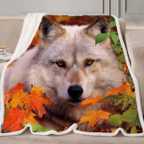 Leaf Wolf Blanket