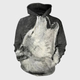 Wolf Drawing Hoodie