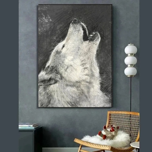 Wolf Drawing Painting Art